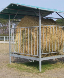 Porta rotoballe - porta fieno, mangiatoia cavalli